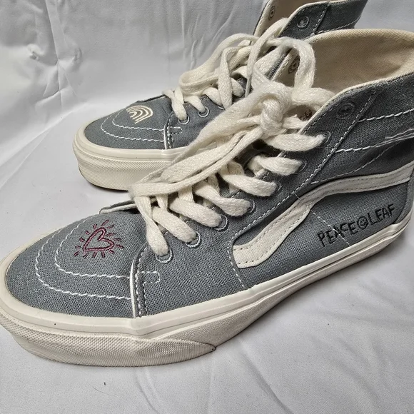 Vans Gray and White High-Top Sneakers - Picture 3 of 6